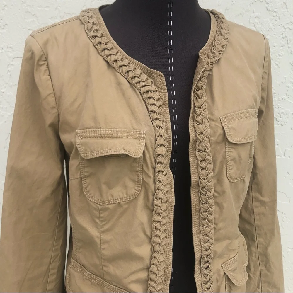 J. Crew khaki blazer chino broken in classic twill jacket women’s size 4